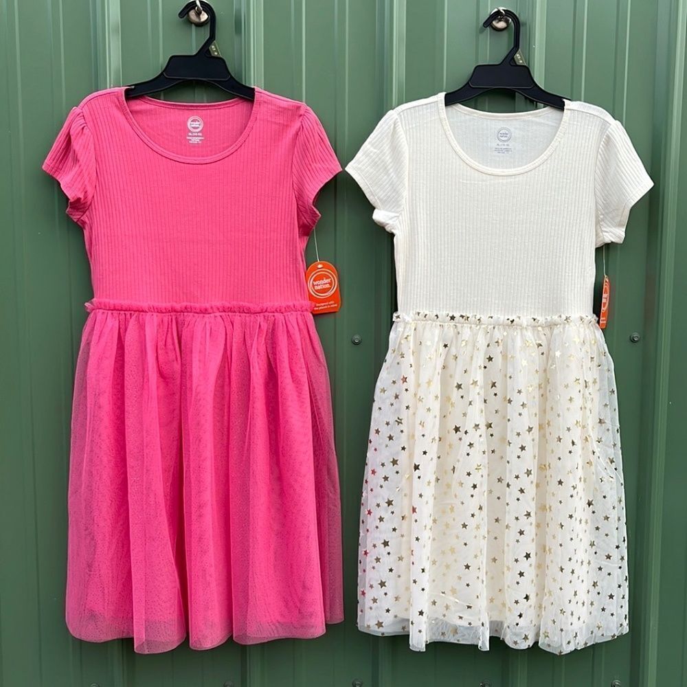Girls Short Sleeve Tutu Dress, 2-Pack Size XL